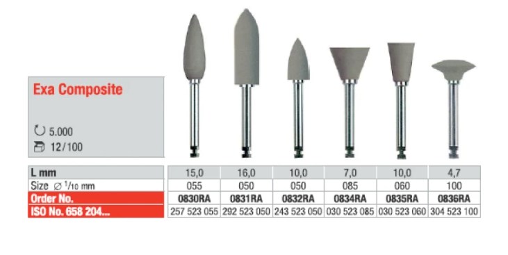 Головка полірувальна для кутового наконечника Exa Composite, Edenta